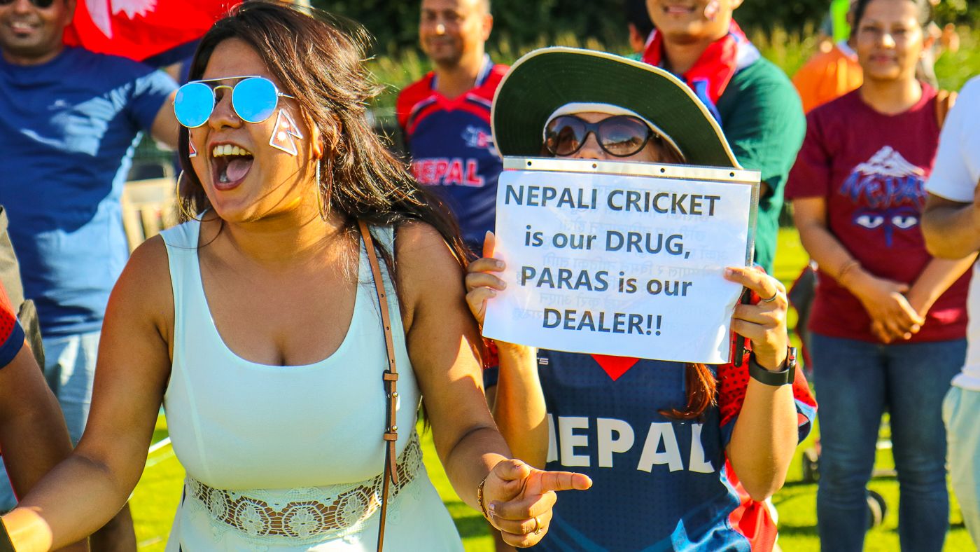 Nepali cricket fans aren't shy about their devotion to Paras Khadka