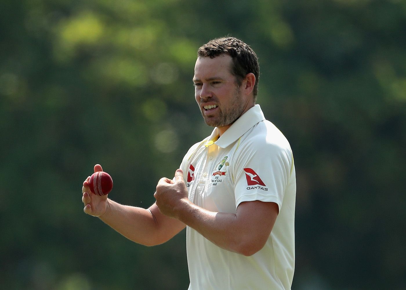 Jon Holland gives the ball a twirl