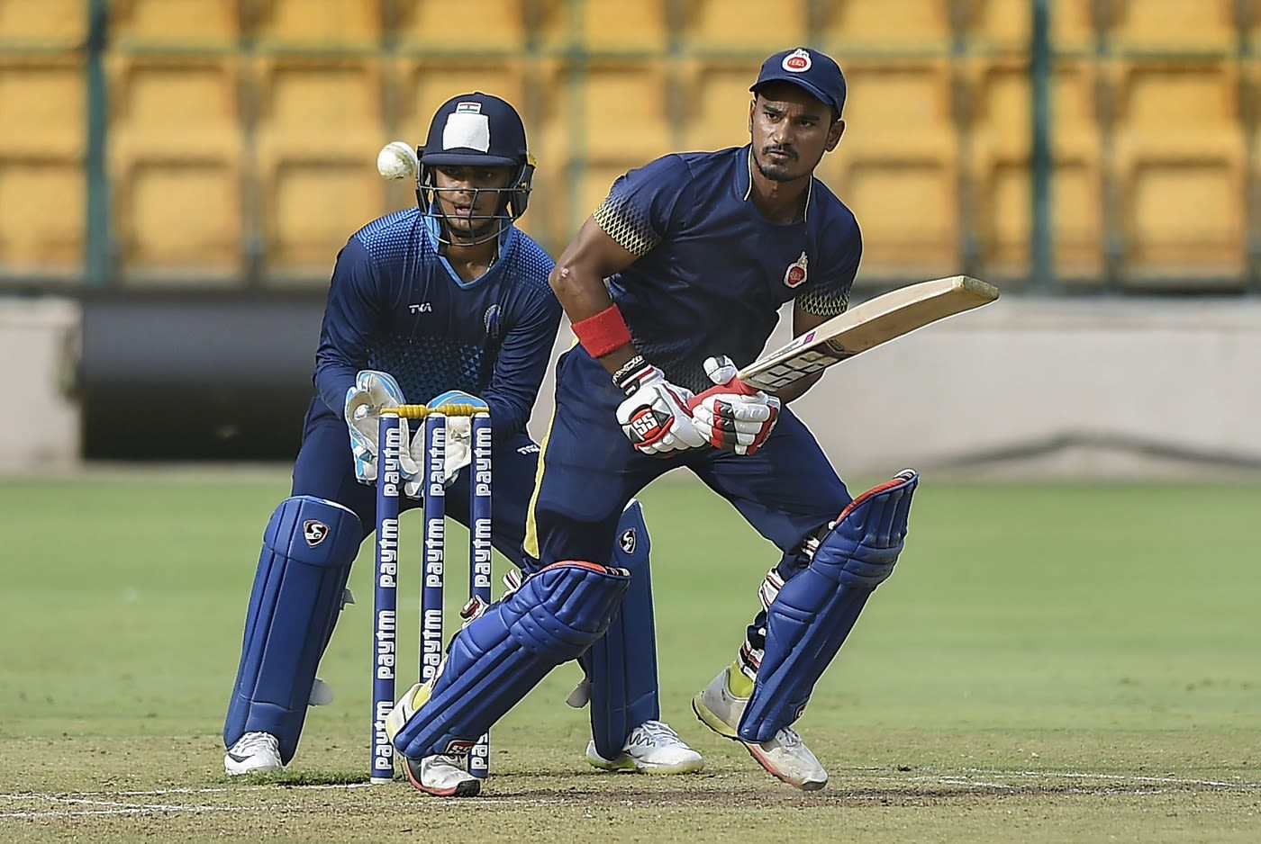 Pawan Negi plays on the leg side