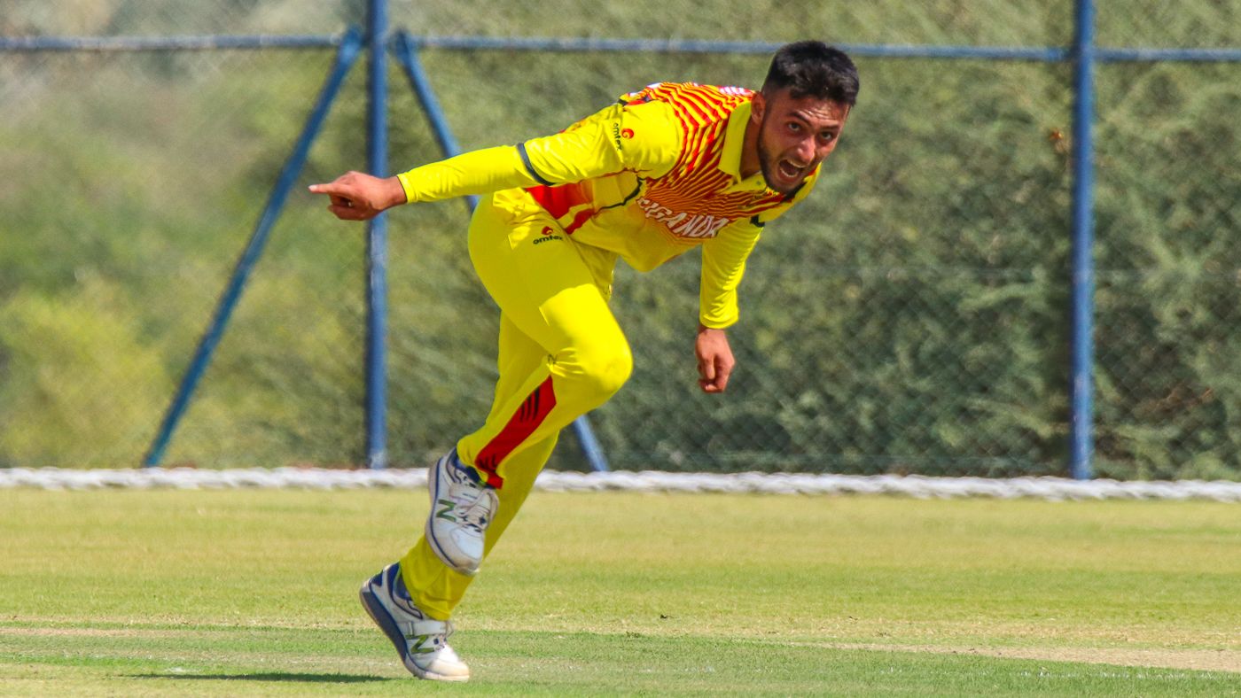 Riazat Ali Shah appeals for a wicket during his opening spell