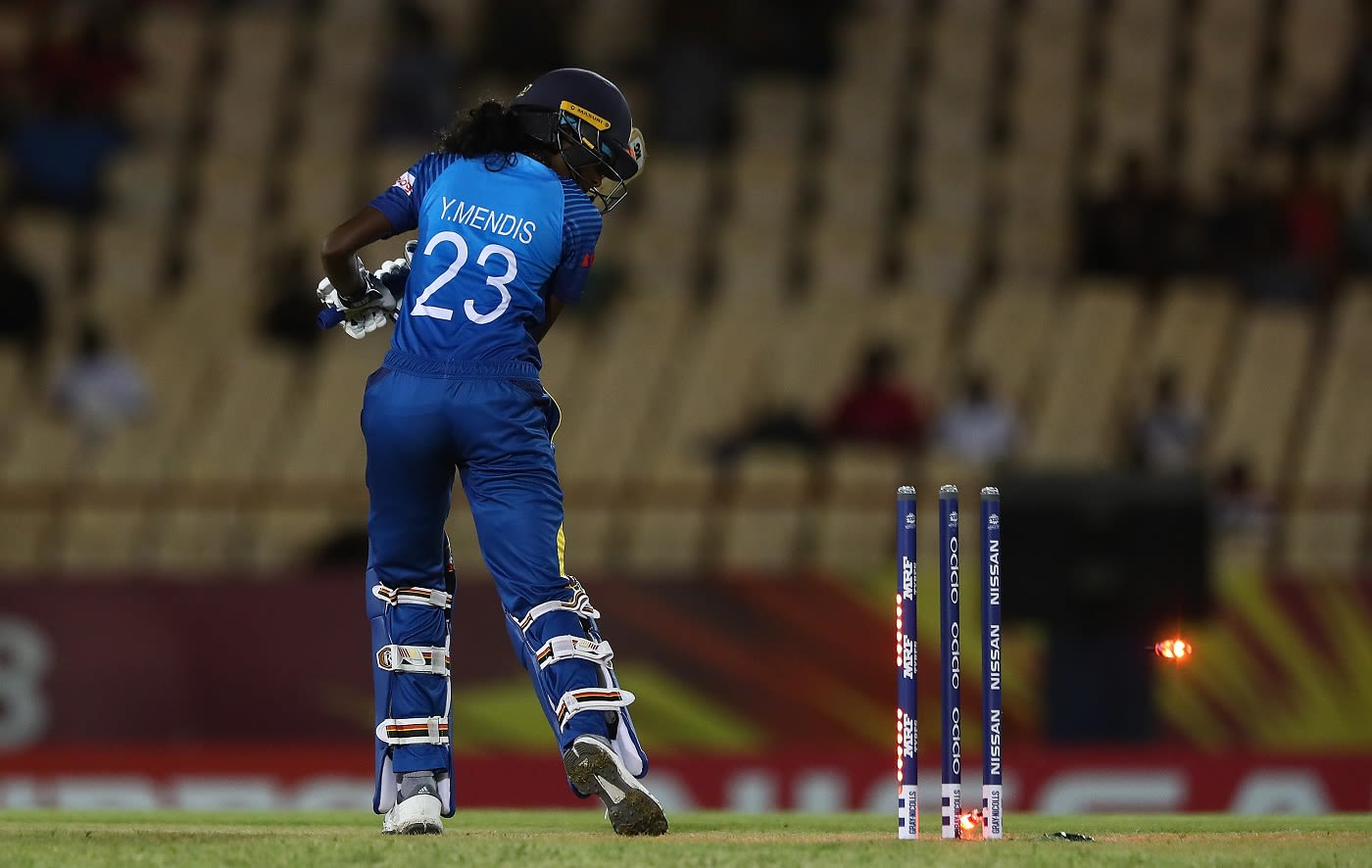 Yasoda Mendis loses her wicket