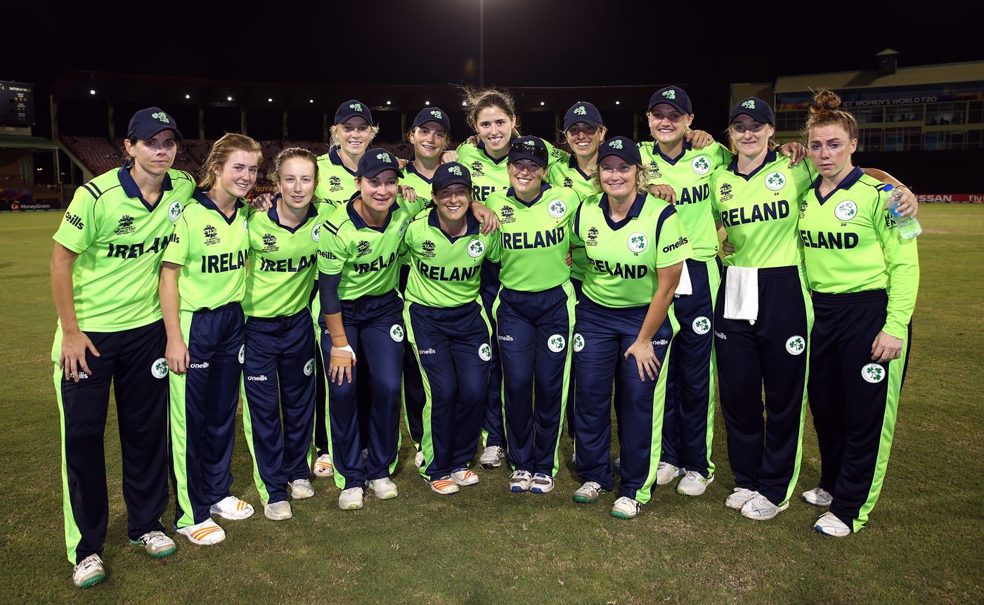 The Ireland women's team pose for a photo