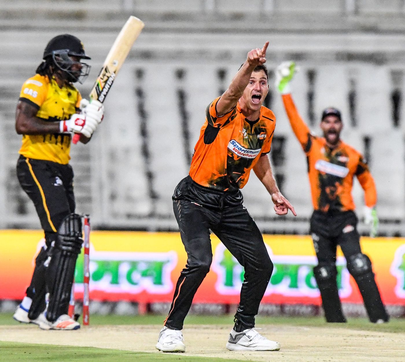 Ryan McLaren trapped Chris Gayle lbw