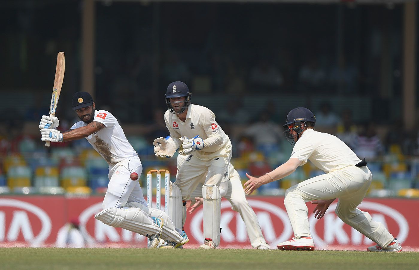 Roshen Silva flicks through the leg side