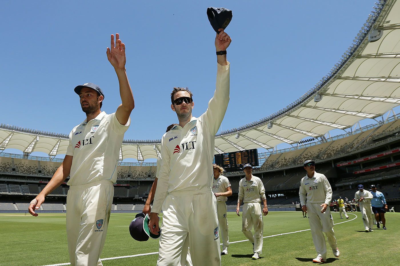 Trent Copeland and Kurtis Patterson lead New South Wales off the field