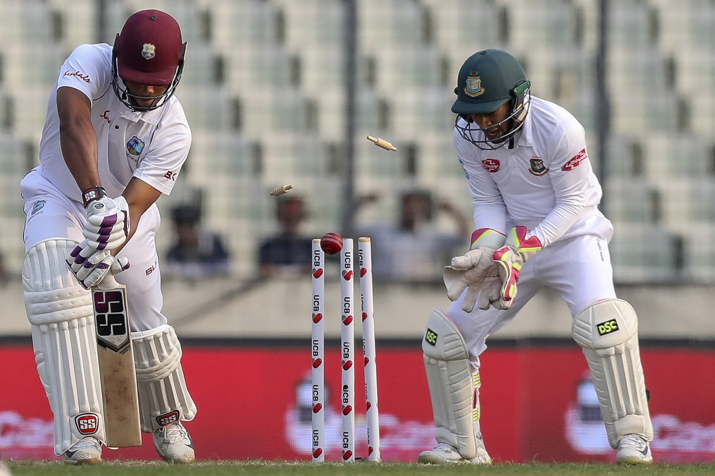 Kieran Powell loses his off stump