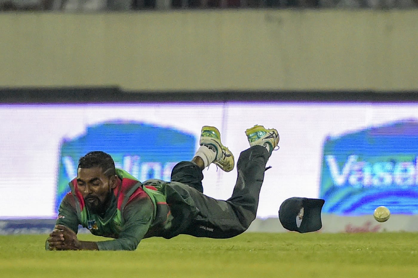 Nazmul Islam drops a catch