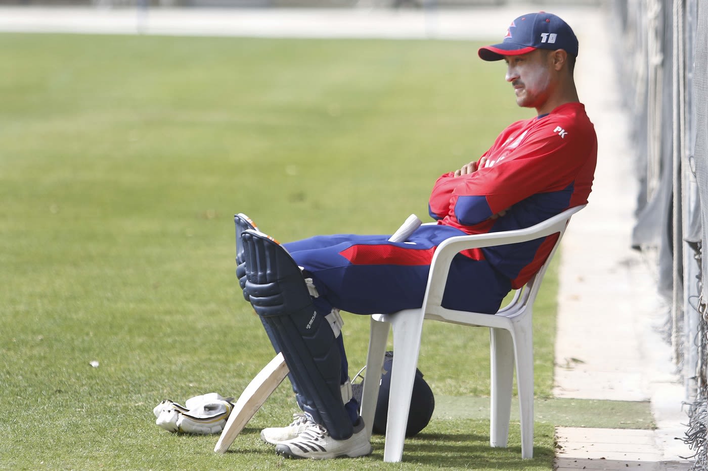 Paras Khadka during a training session
