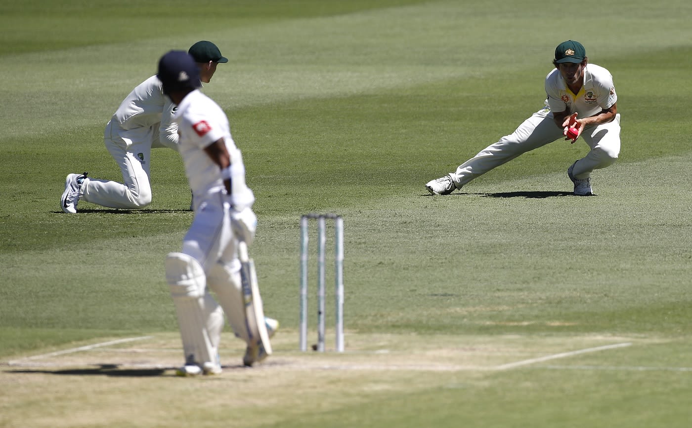 Roshen Silva caught at slip by Joe Burns