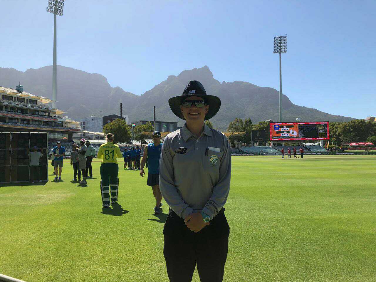 Lauren Agebag, 22, on her T20I umpiring debut