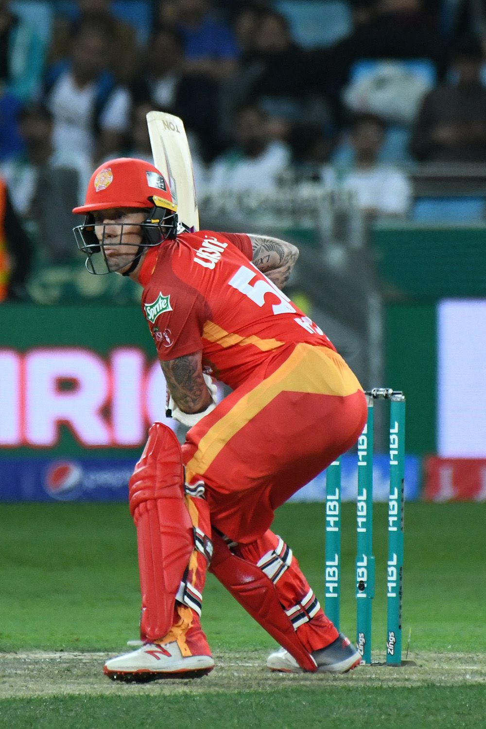 Luke Ronchi shapes to play the ball