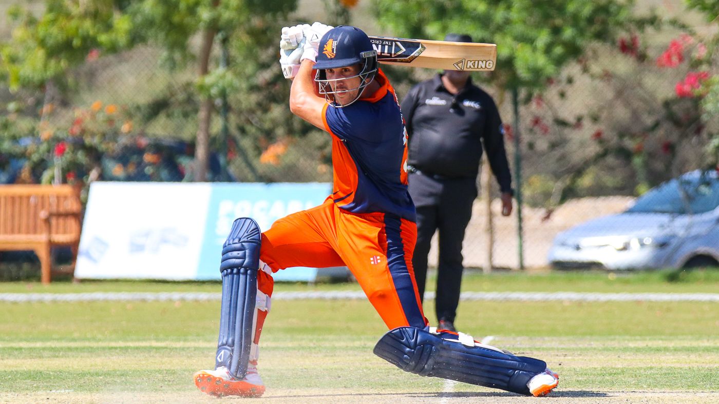 Ben Cooper drives square through the off side