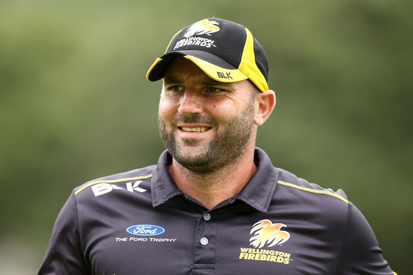Luke Woodcock sports a smile