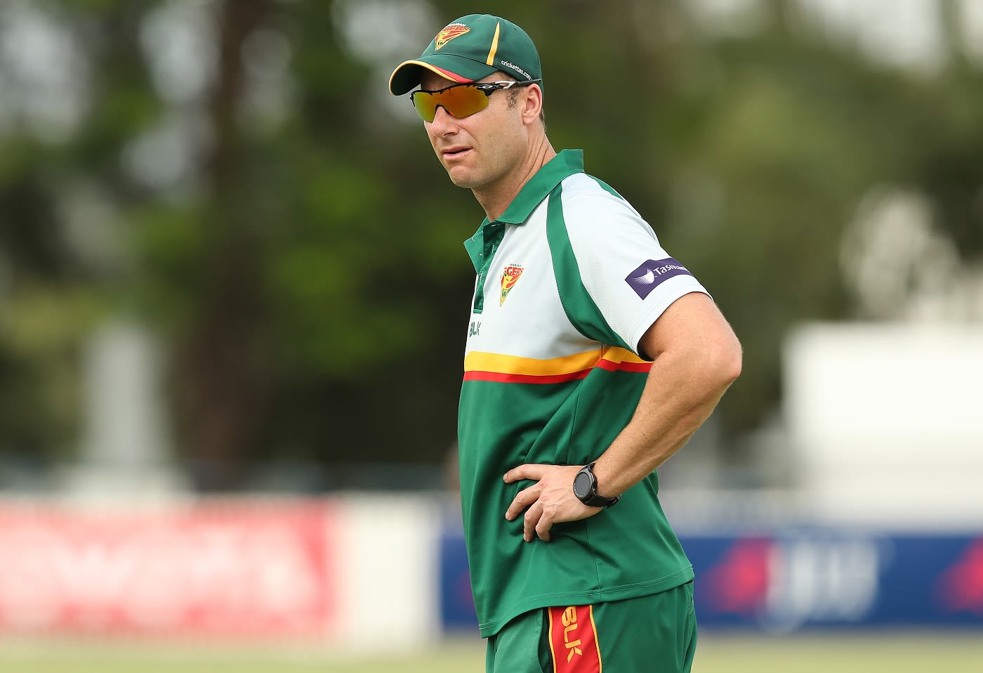 Adam Griffith watches over a training session