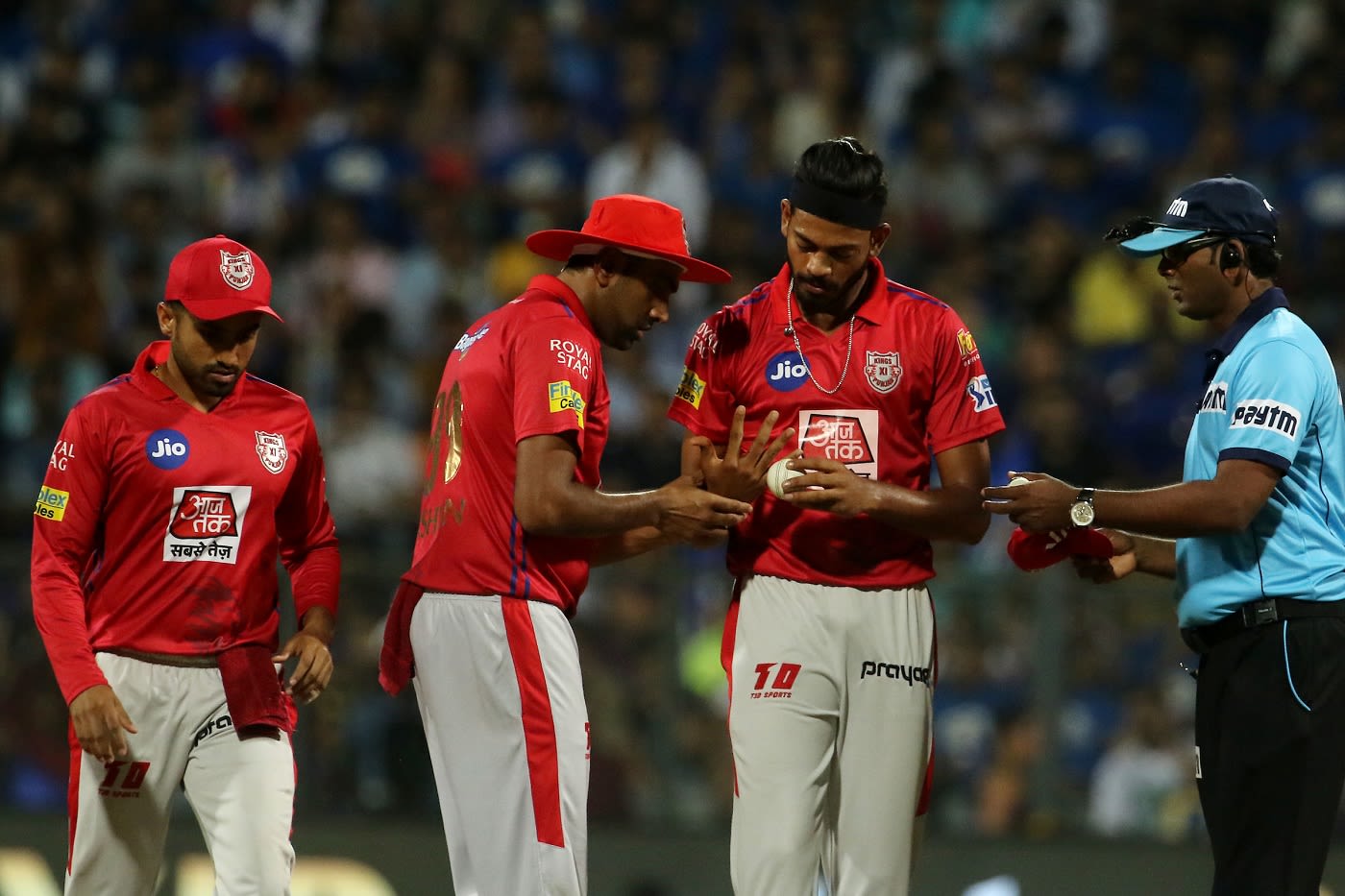 Ankit Rajpoot hurt his hand while trying to field one off his own bowling