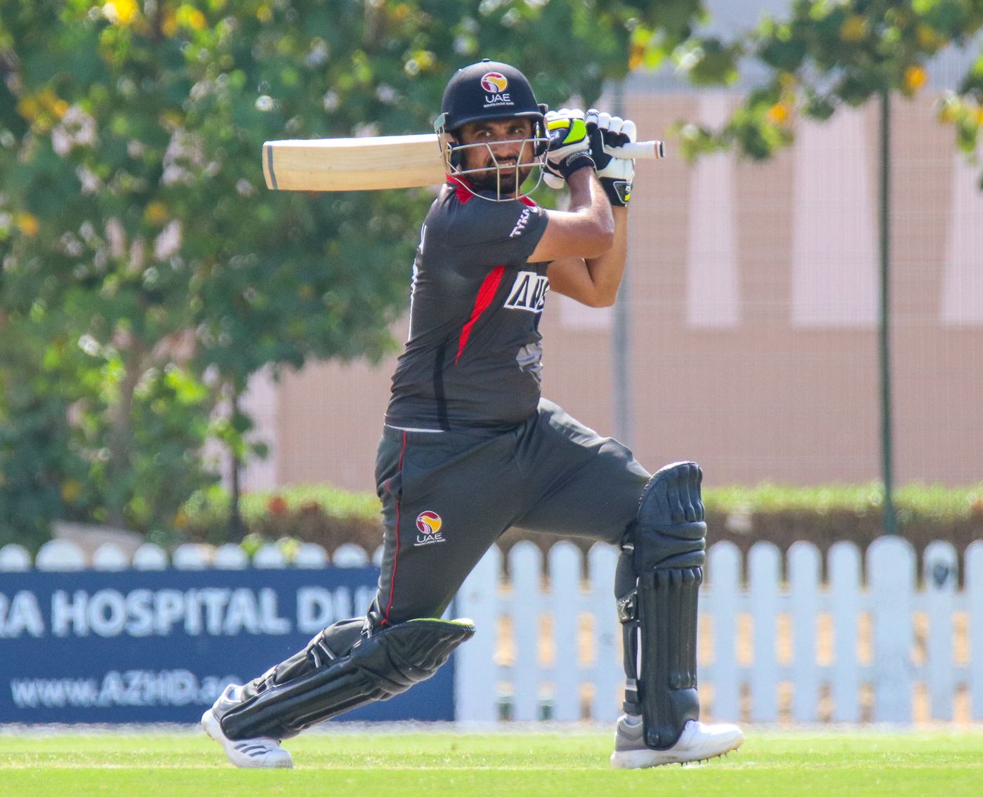 Shaiman Anwar cuts behind point for a boundary