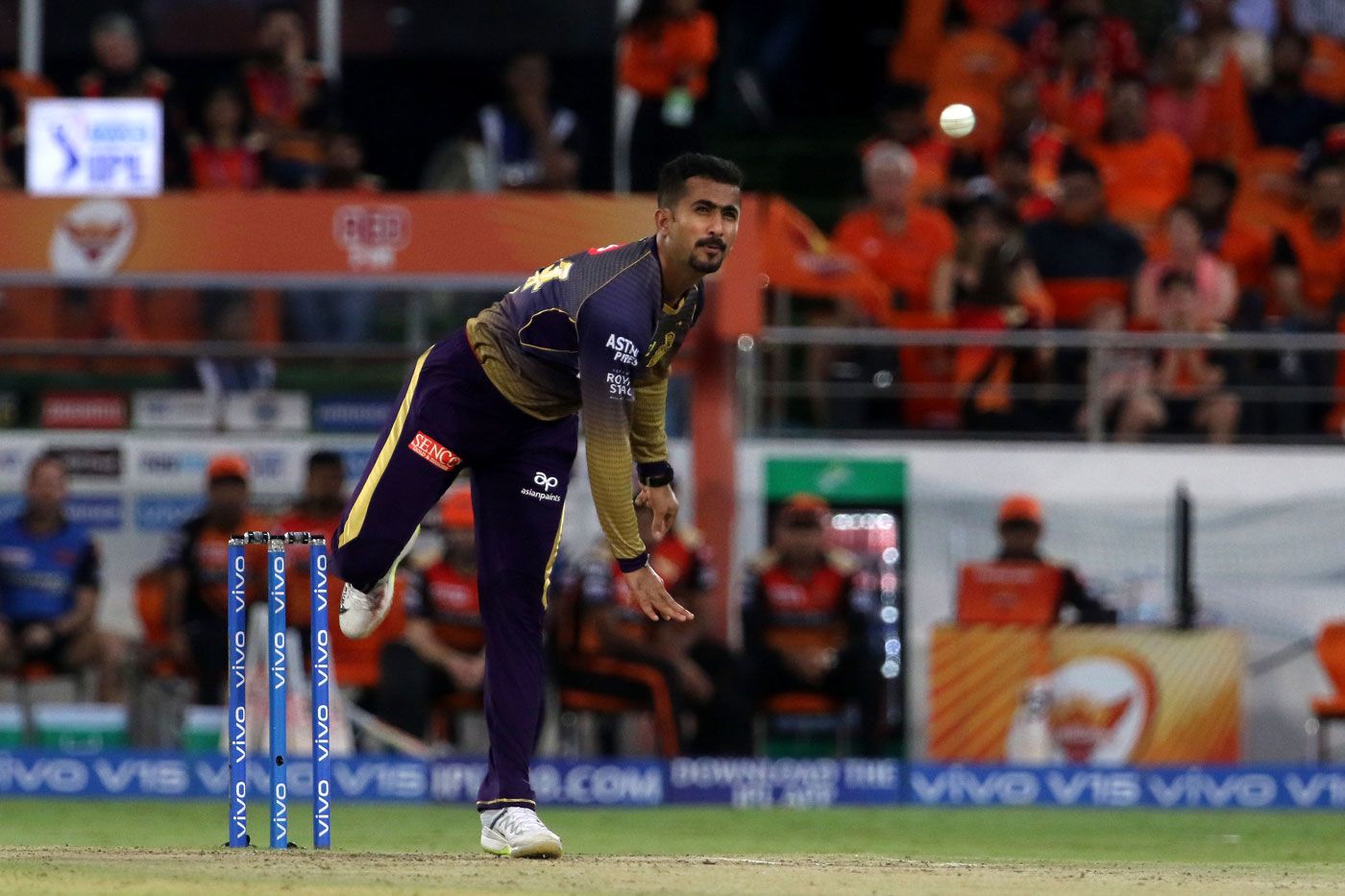 KC Cariappa in his follow-through