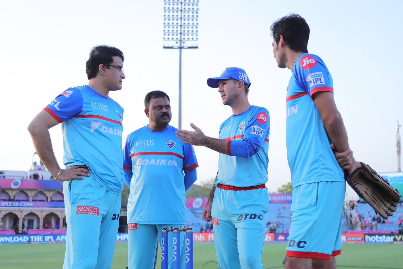 The Delhi Capitals' brains trust of Sourav Ganguly, Pravin Amre, Ricky Ponting and Mohammad Kaif