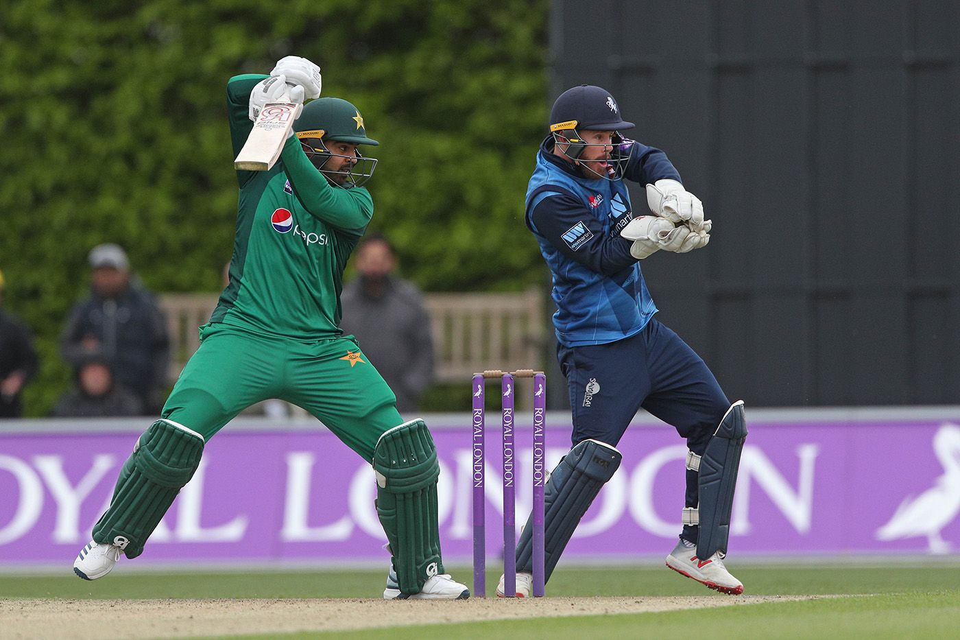 Haris Sohail rocks back to cut
