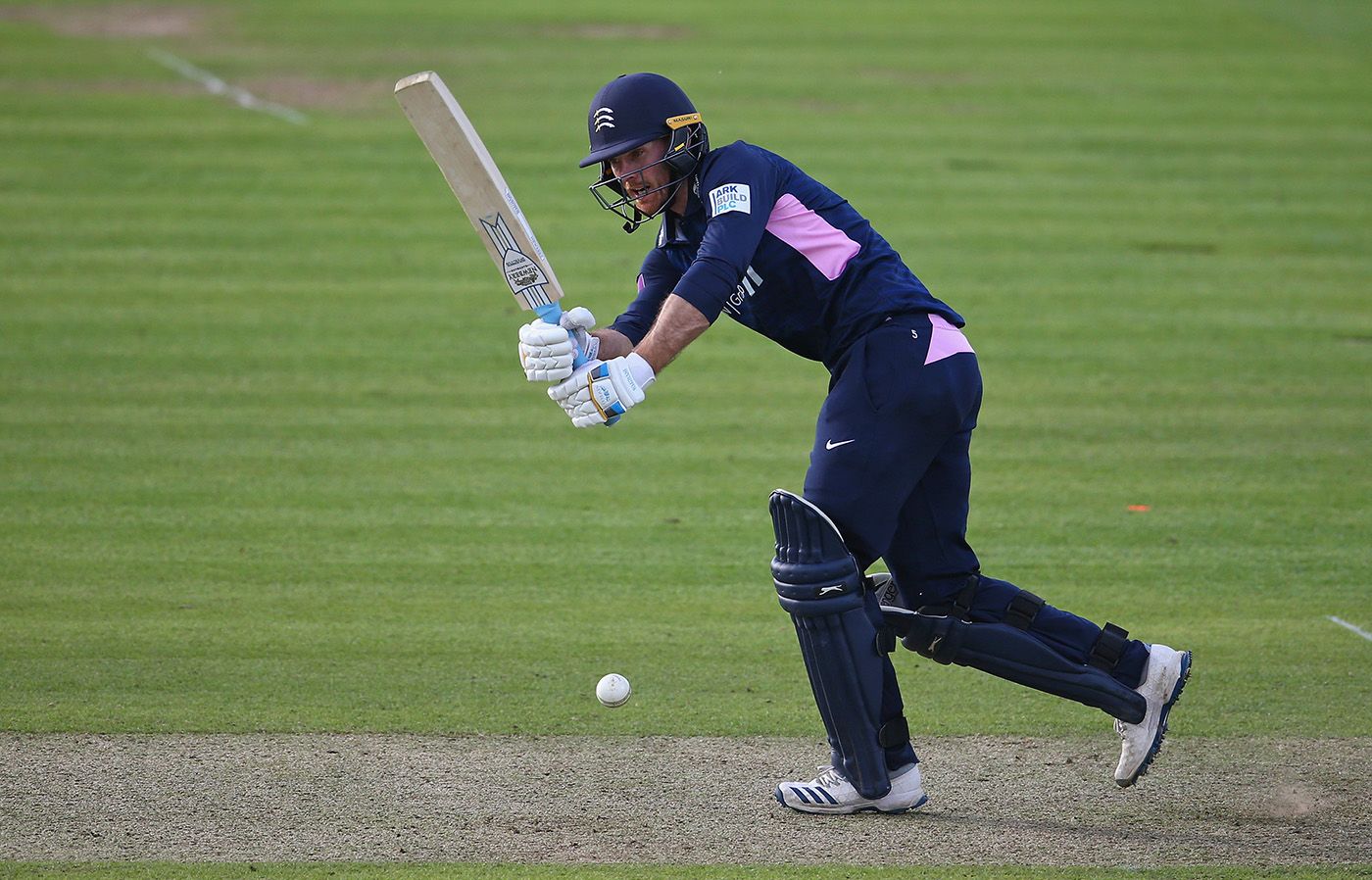 James Harris comes down and works to leg