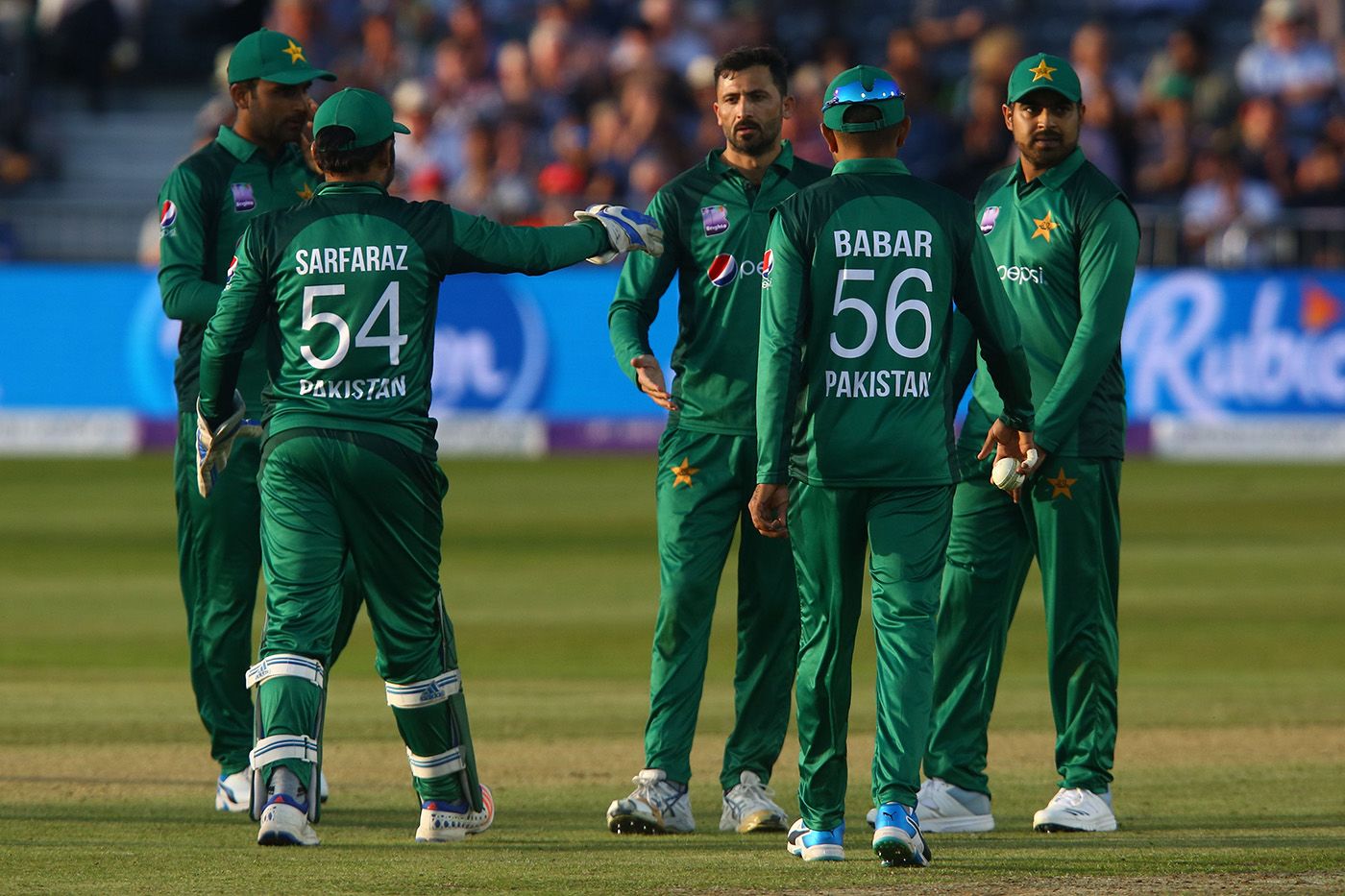 Junaid Khan celebrates dismissing Jonny Bairstow