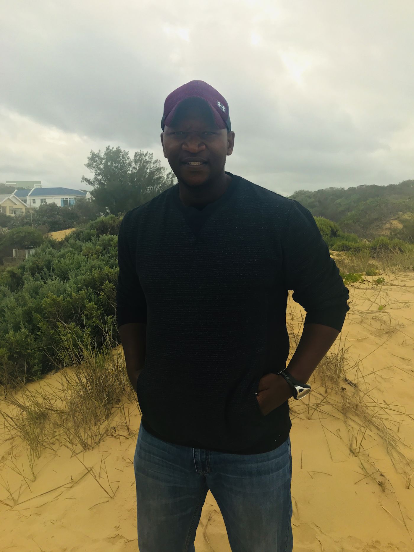 Ngam at home in Port Alfred, where he now lives and works as assistant coach with Warriors