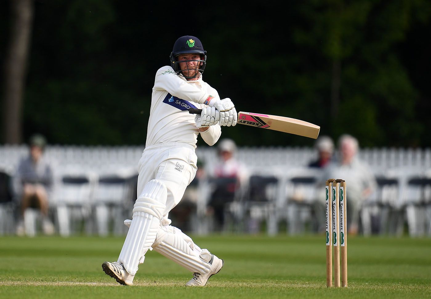 Graham Wagg pulls to the leg side