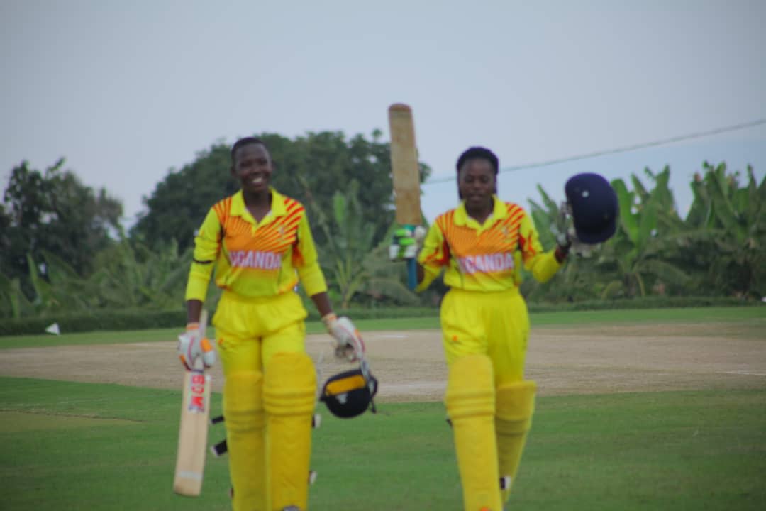 Prosscovia Alako (left) and Rita Musamali shared a record 227-run stand