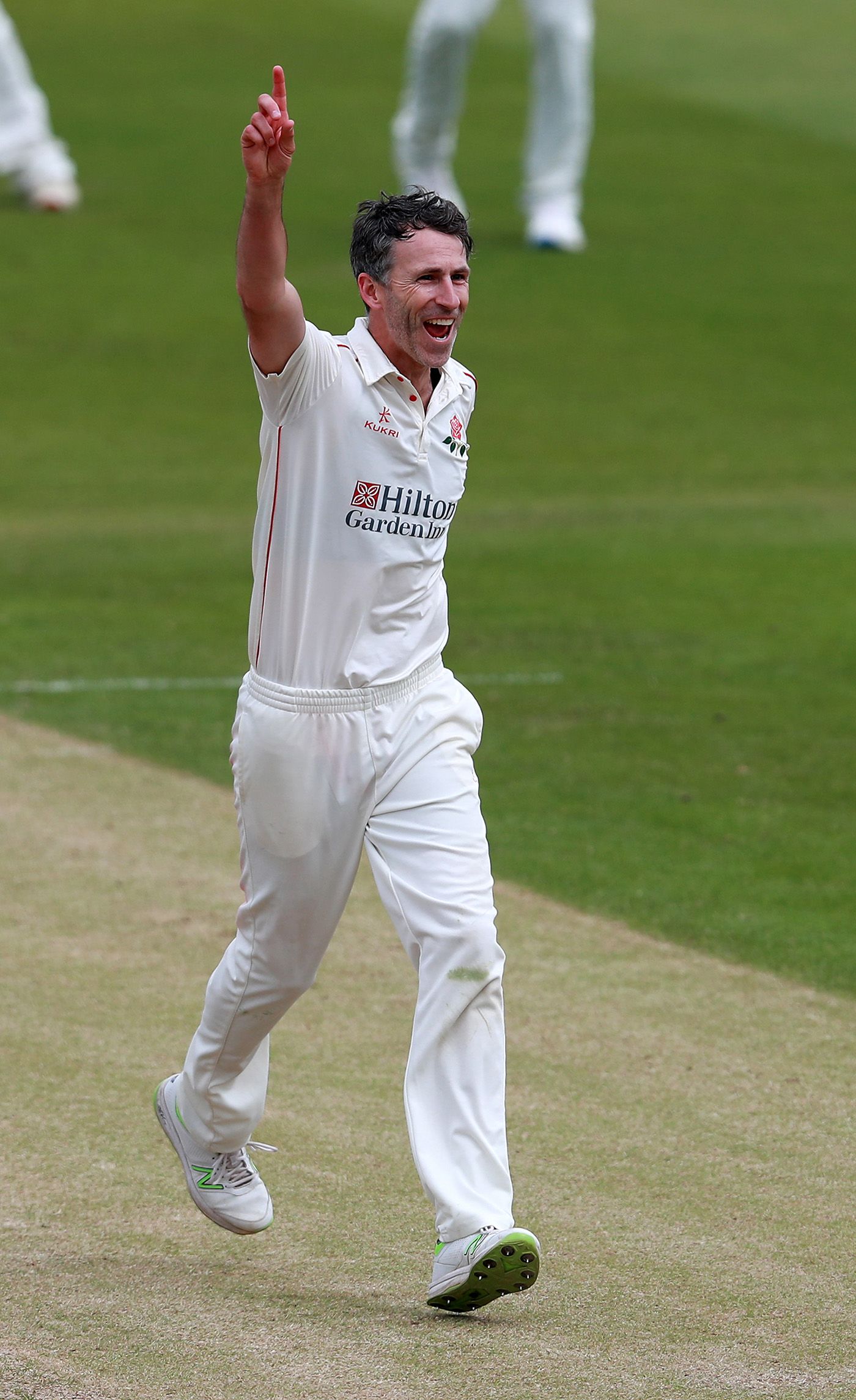 Graham Onions celebrates a wicket