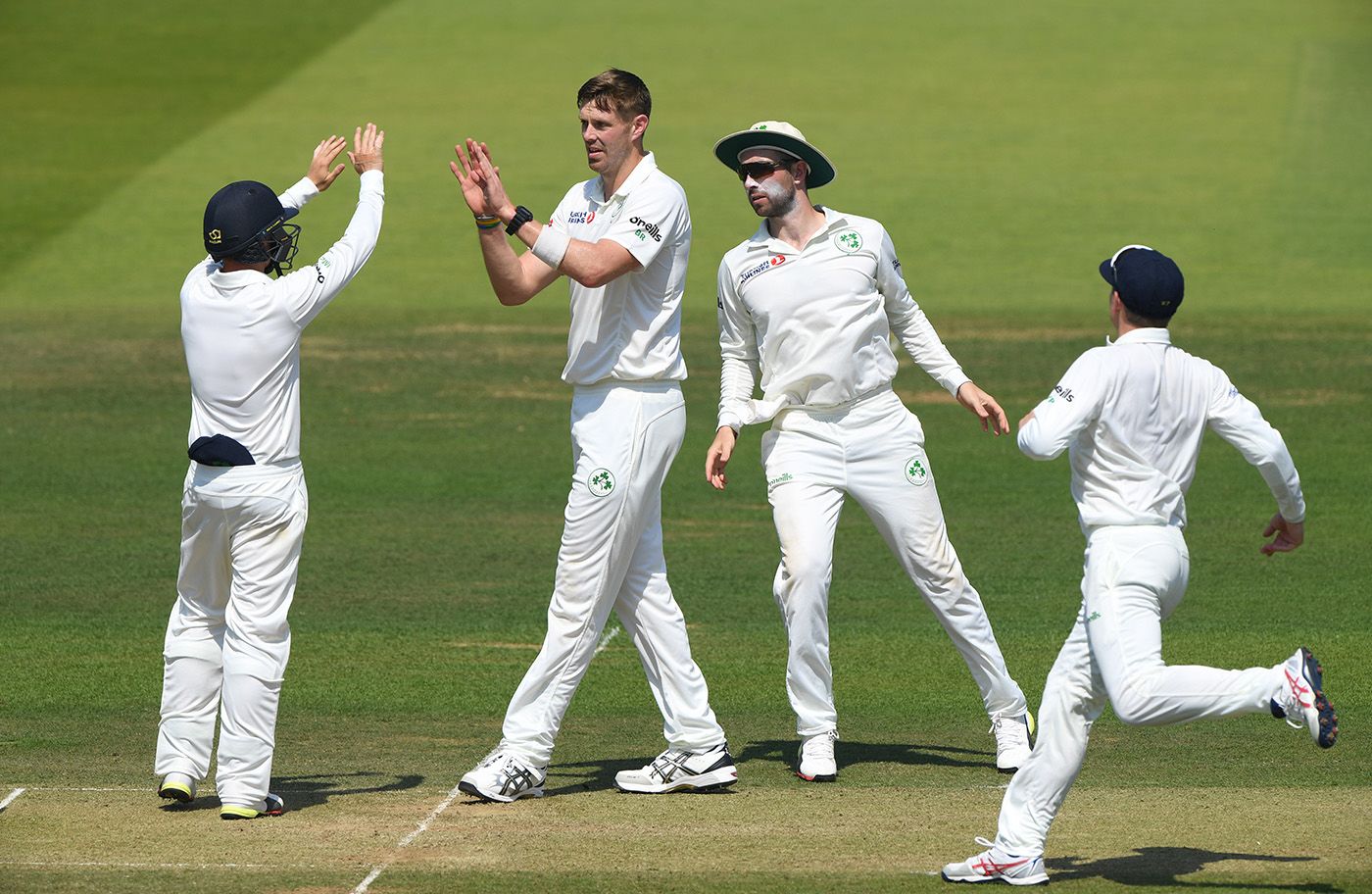 Boyd Rankin celebrates after dismissing Rory Burns