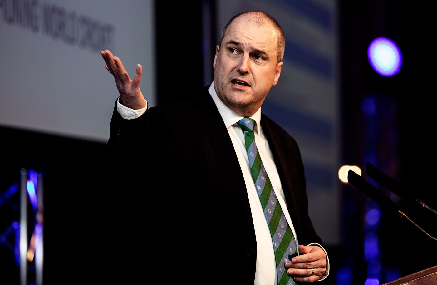 ICC general manager Geoff Allardice speaks at the ICC annual conference in Dublin