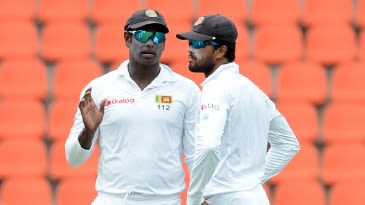 Mathews, Chandimal boost for struggling Sri Lanka