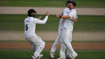 Toby Roland-Jones takes five as Middlesex recover from nightmare first day