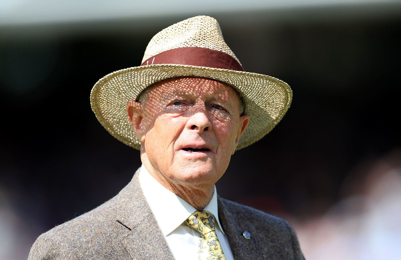 Geoffrey Boycott on the outfield at Lord's