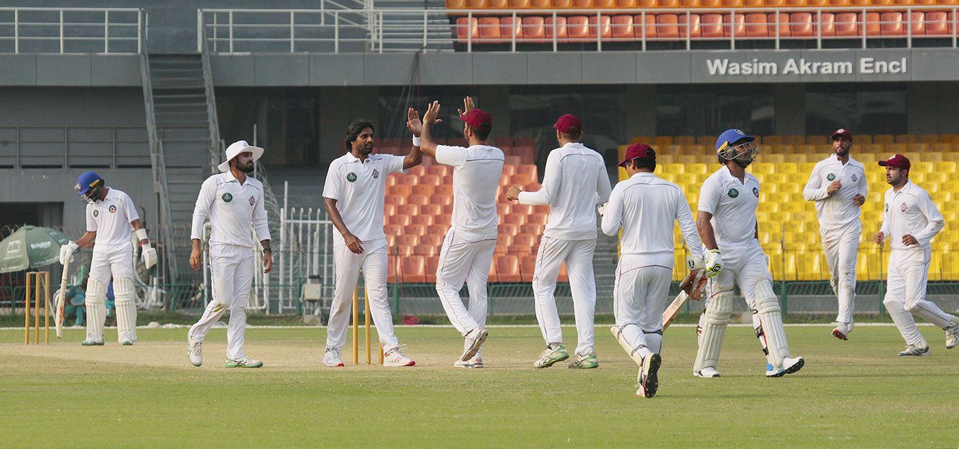 Rahat Ali celebrates a wicket