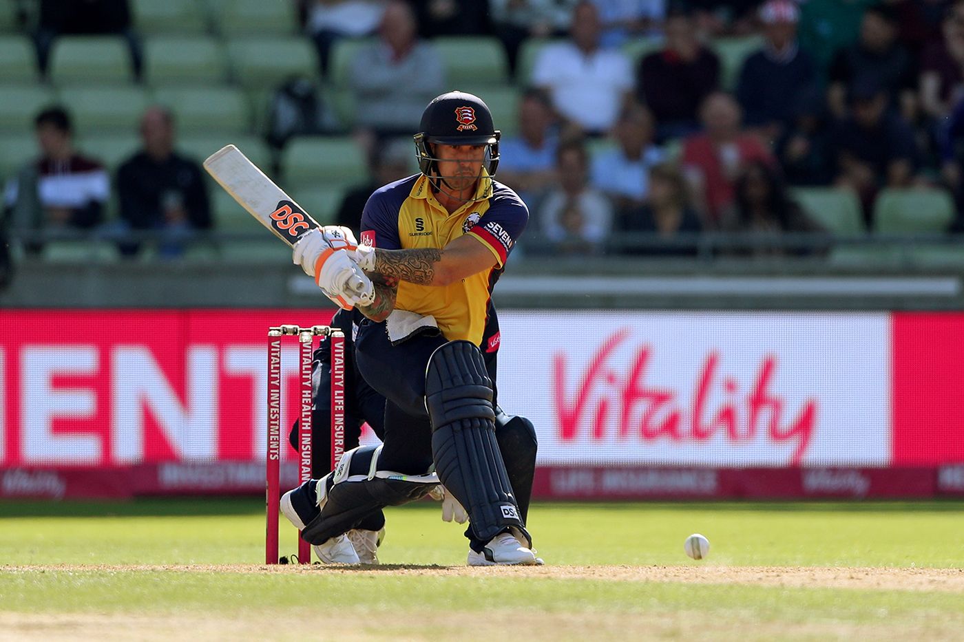 Cameron Delport gets down to reverse-sweep