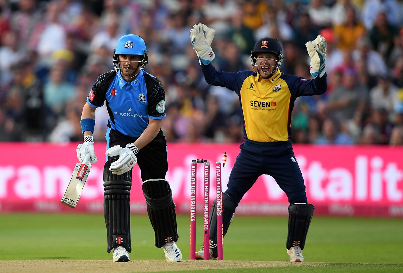 Hamish Rutherford was bowled early in the final