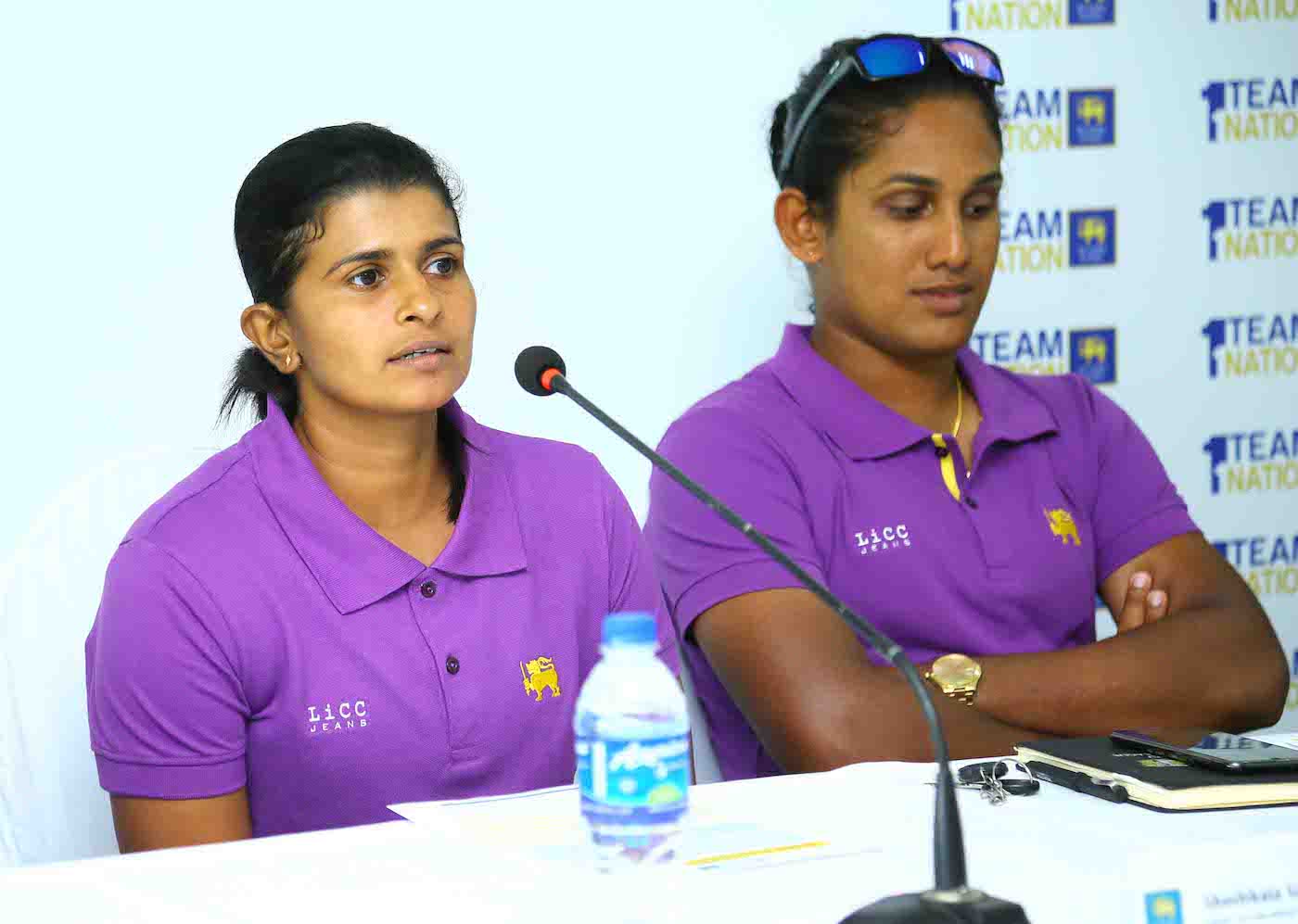 Shashikala Siriwardene speaks before the team's departure for Australia