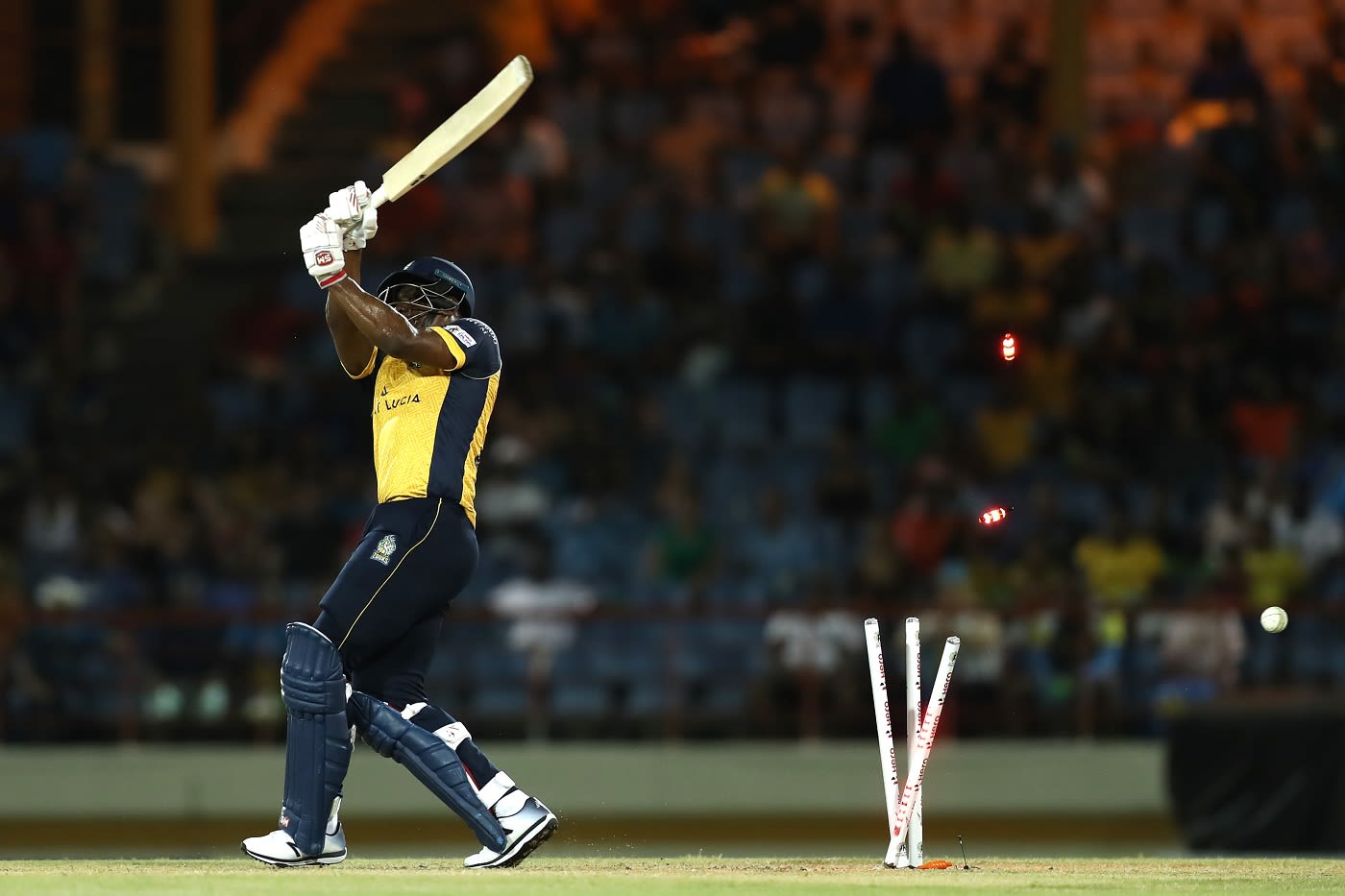 Chris Barnwell is bowled