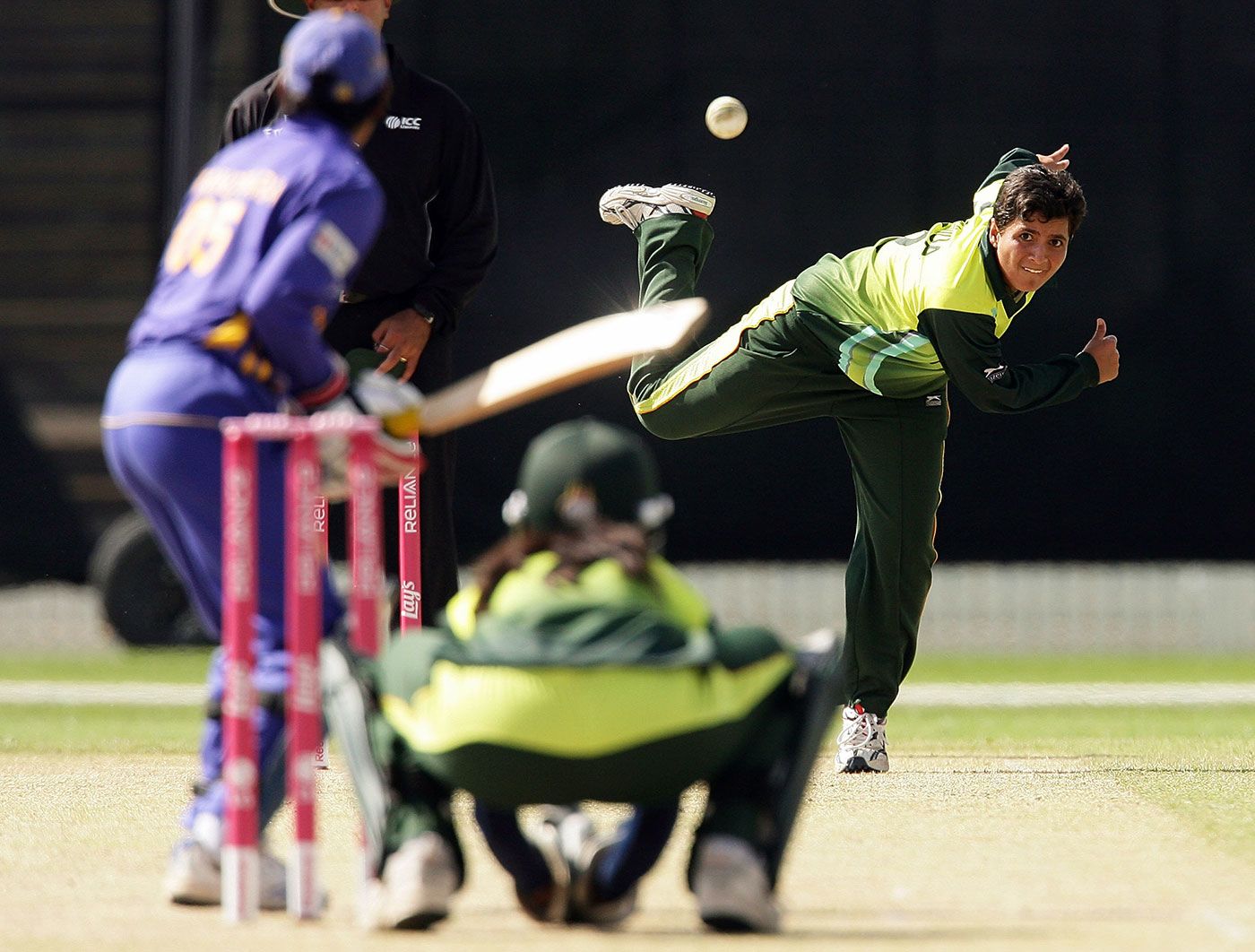 Sajjida Shah bowls