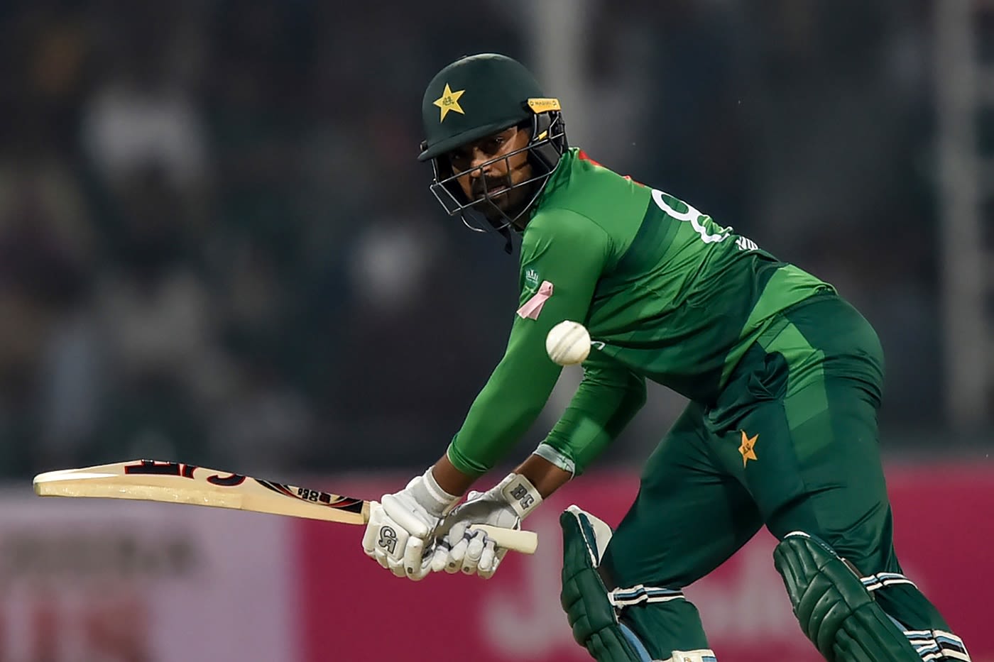 Haris Sohail looks to play one towards third man