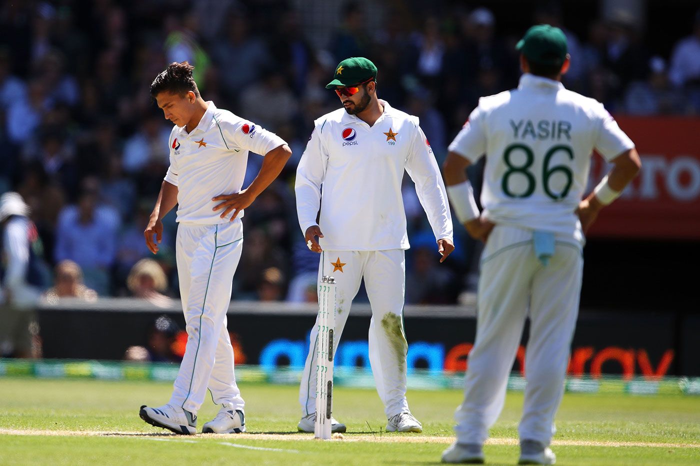 Muhammad Musa was denied his maiden Test wicket by a no-ball
