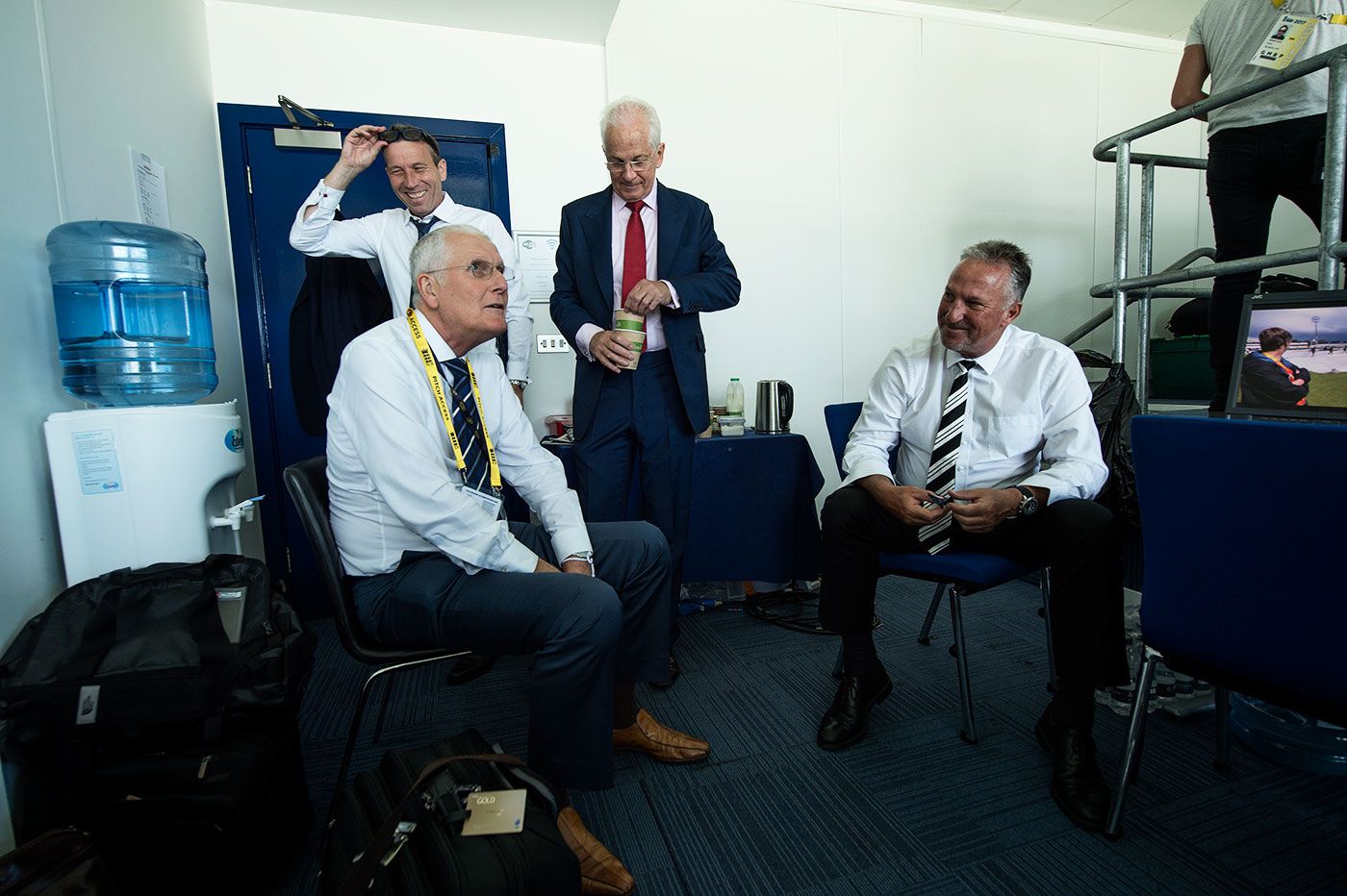 Sky commentators Bob Willis, Mike Atherton, David Gower and Ian Botham have a chat