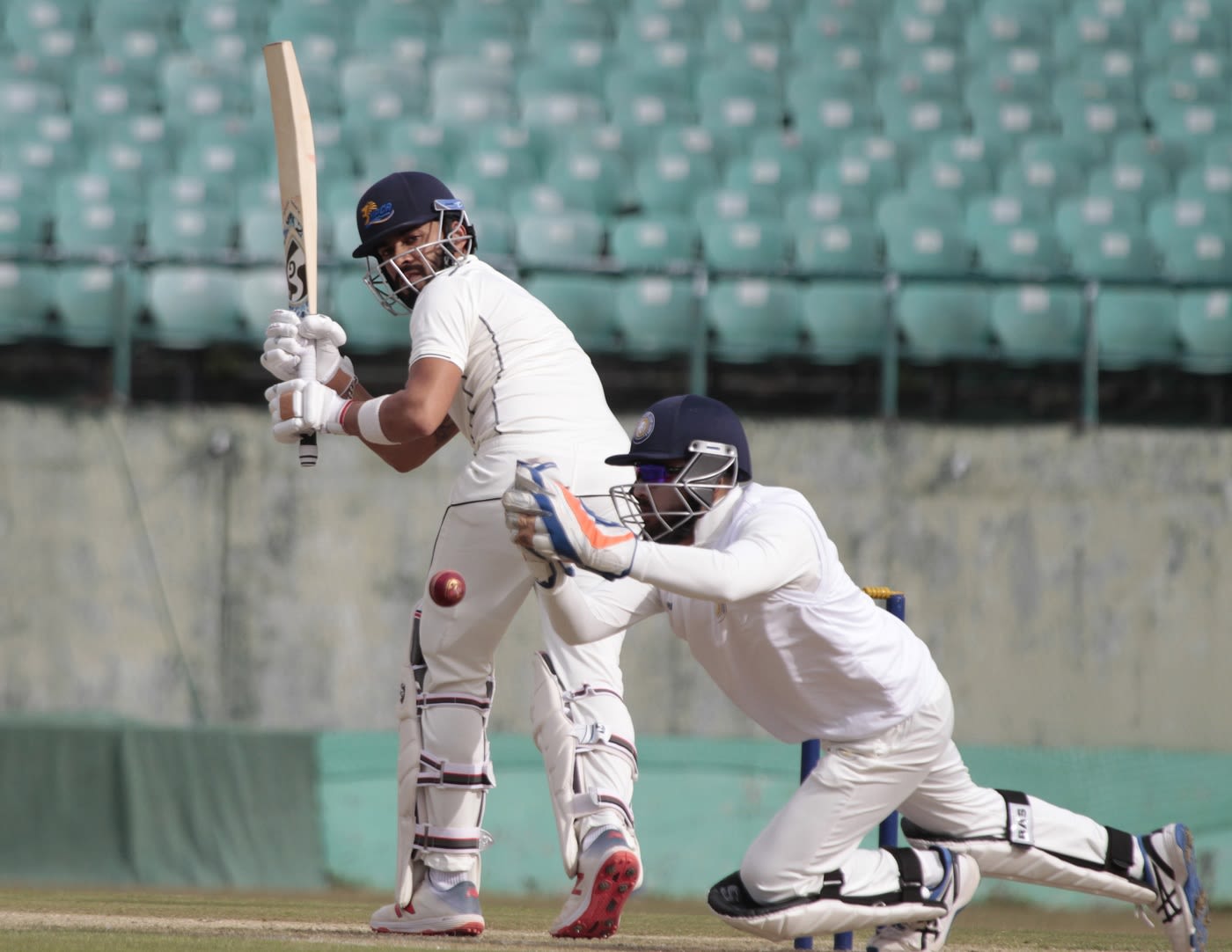 Prashant Chopra plays towards fine-leg