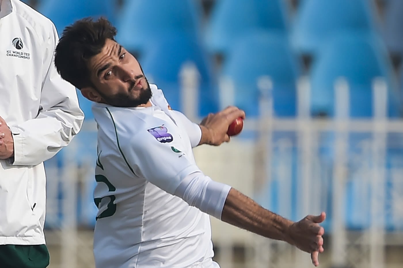Usman Shinwari bowls