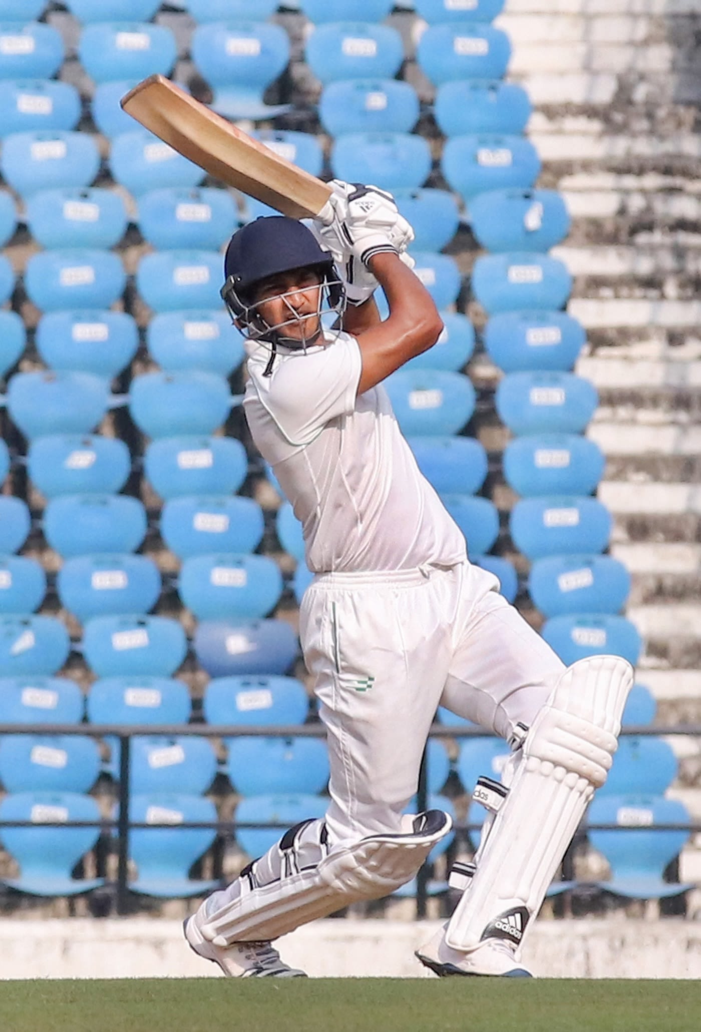 Ganesh Satish plays a shot