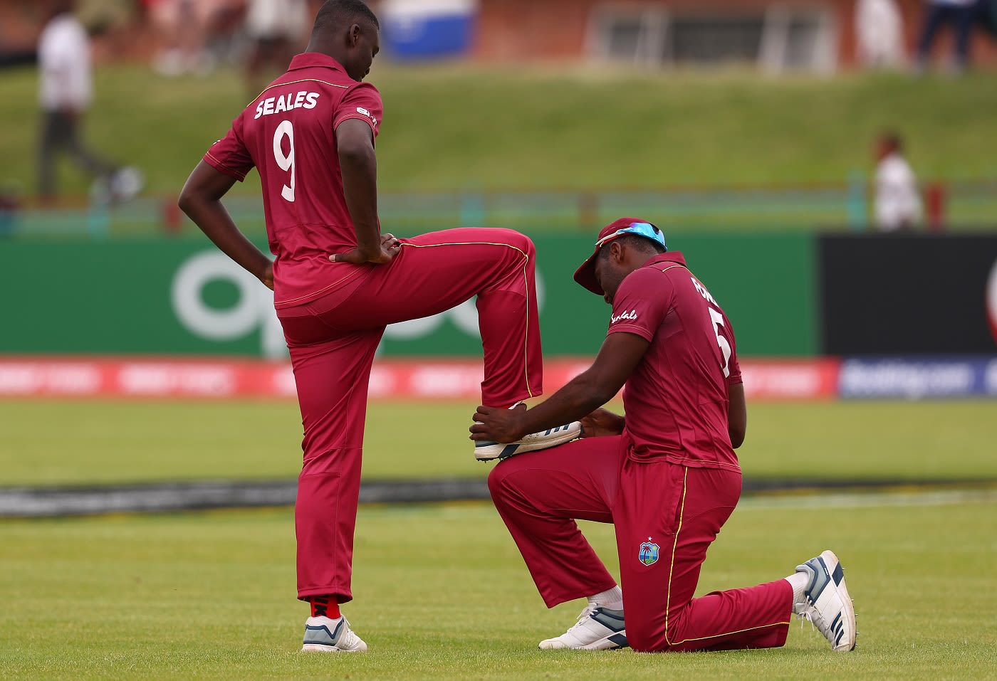 A shoeshine celebration for a spotless performance from Jayden Seales