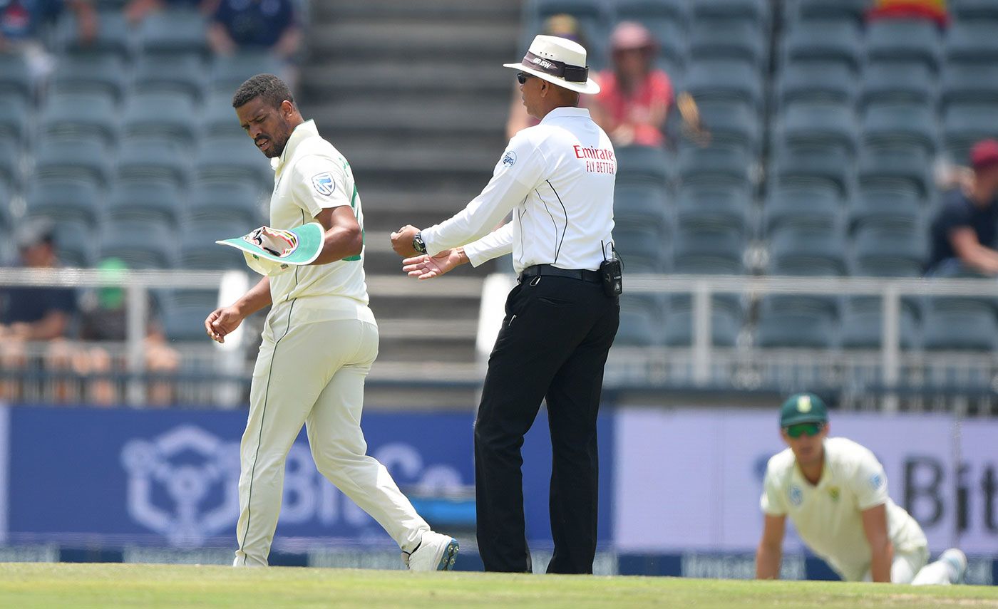 Vernon Philander limped off with a hamstring strain