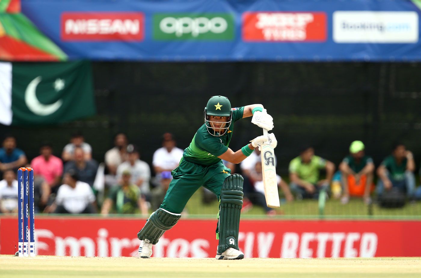 Rohail Nazir drives through the off side