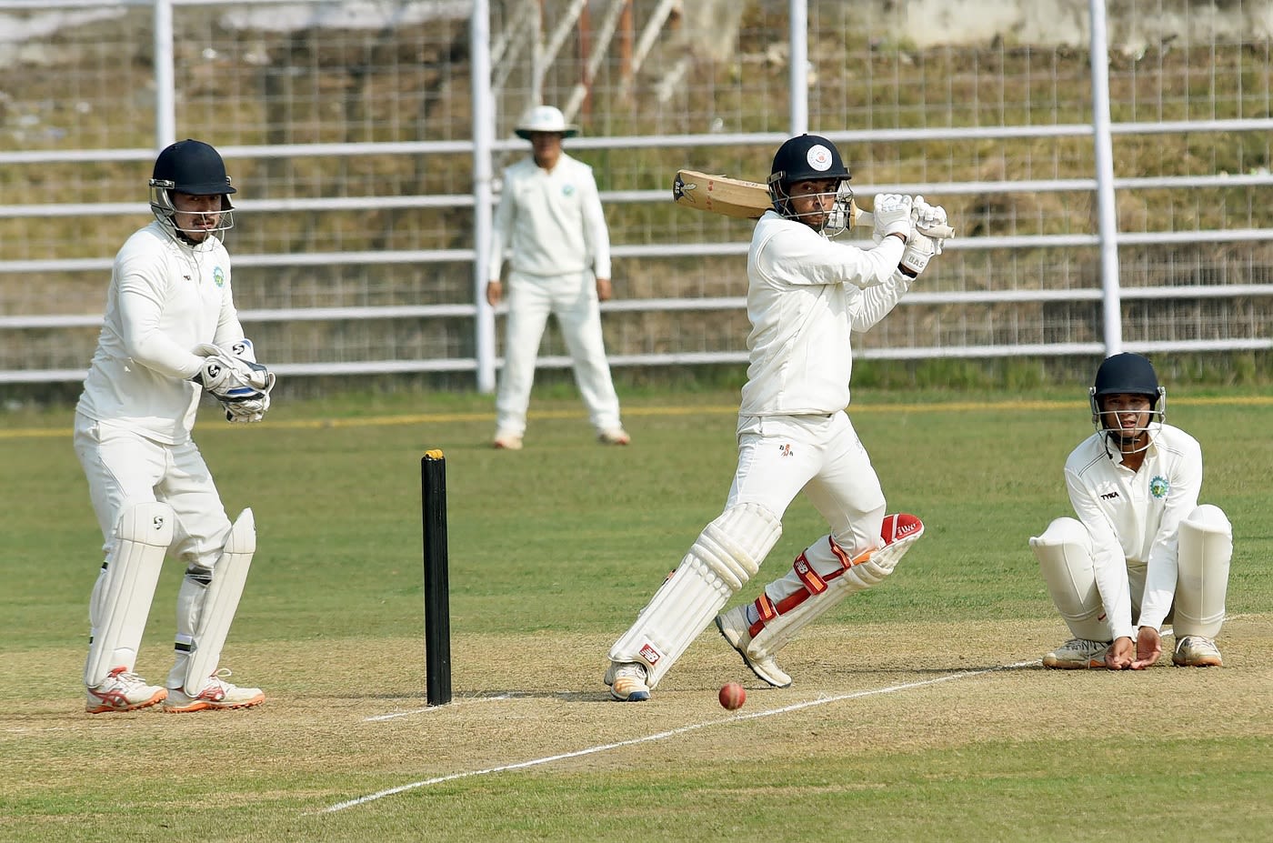 Ashutosh Aman shows his prowess with the bat
